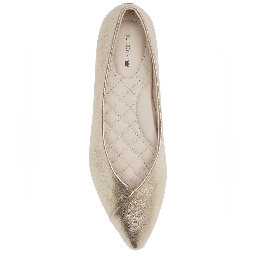 Birdies | Goldfinch Pointed Women's Metallic Flats
